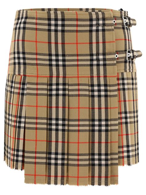 kilt femme burberry|Burberry pleated check wool.